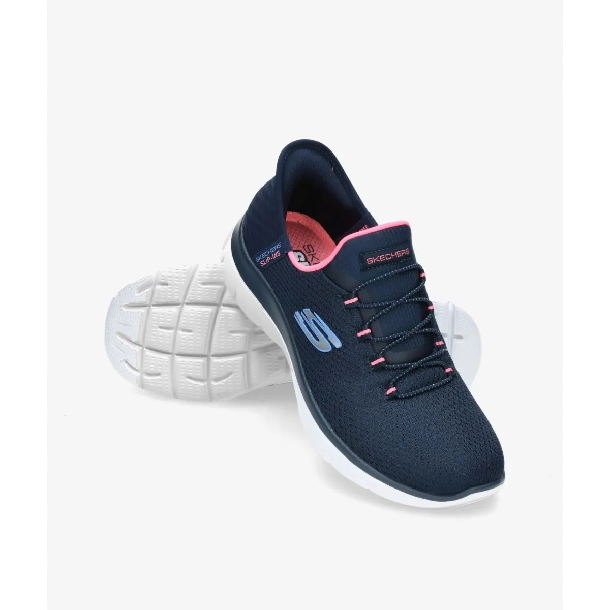 SKECHERS DEPORTIVA MUJER SLIPINS SUMMINTS NEGRO Y MARINO150123