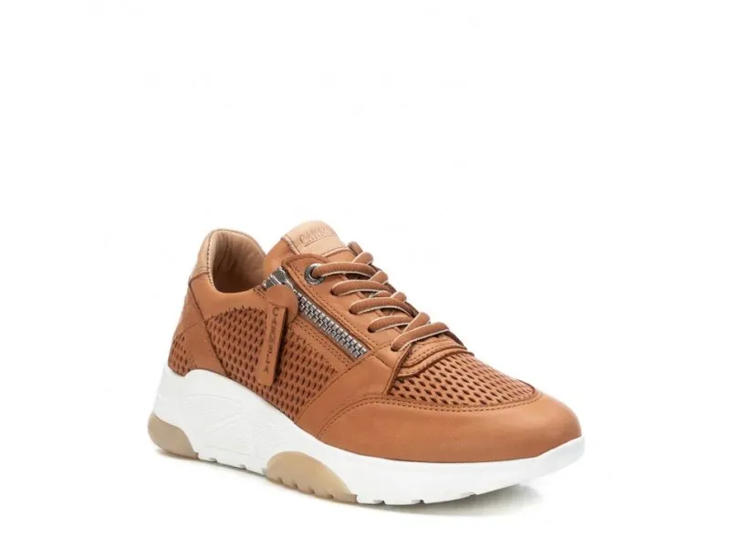 SNEAKERS DE PIEL 68247 CARMELA EN COLOR NUDE O CAMEL