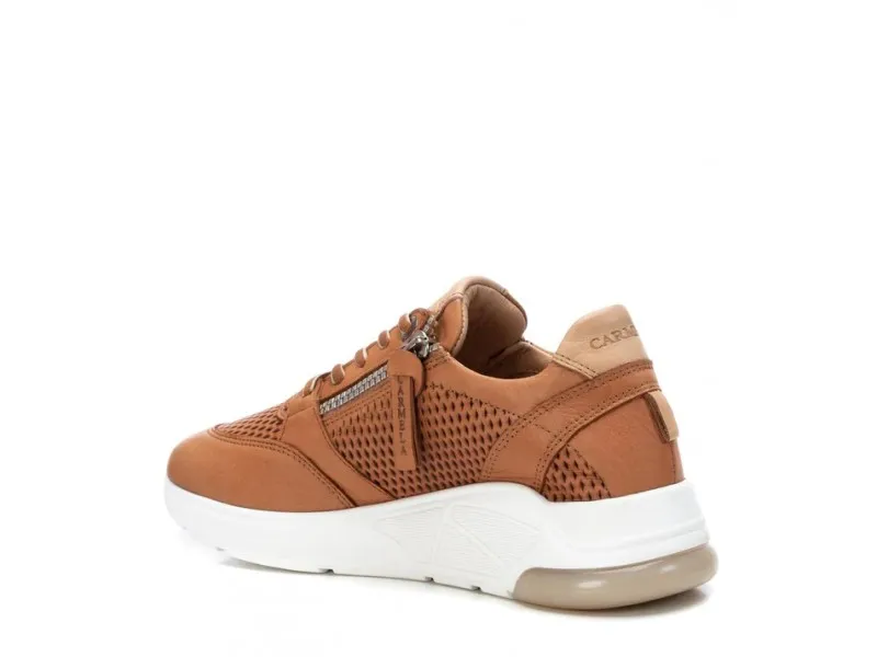 SNEAKERS DE PIEL 68247 CARMELA EN COLOR NUDE O CAMEL