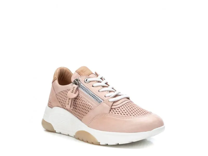 SNEAKERS DE PIEL 68247 CARMELA EN COLOR NUDE O CAMEL