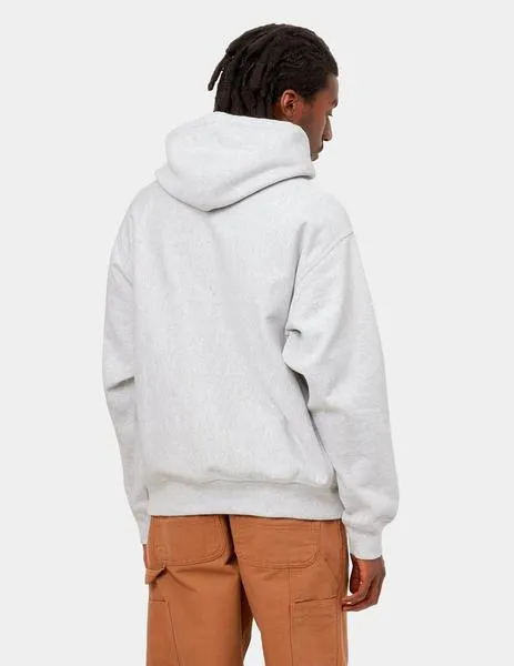 SUDADERA CAP AMERICAN SCRIPT  ASH HEATHER