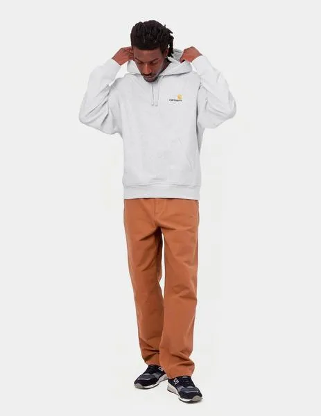 SUDADERA CAP AMERICAN SCRIPT  ASH HEATHER