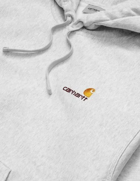 SUDADERA CAP AMERICAN SCRIPT  ASH HEATHER