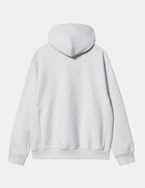 SUDADERA CAP AMERICAN SCRIPT  ASH HEATHER