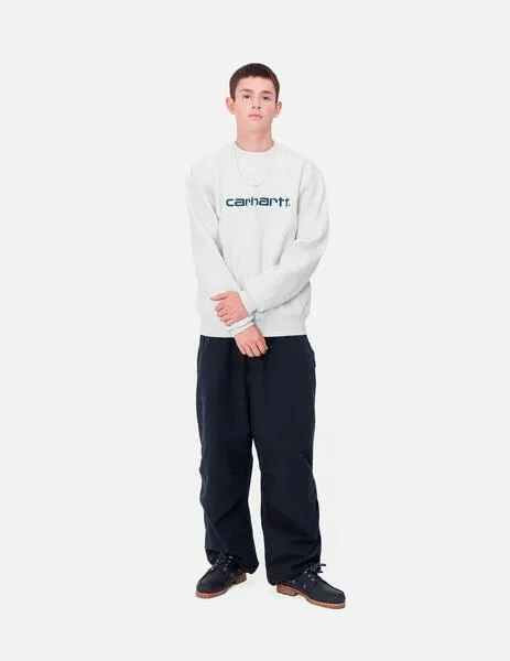 SUDADERA CARHARTT SWEAT  ASH HEATHER / DUCK BLUE