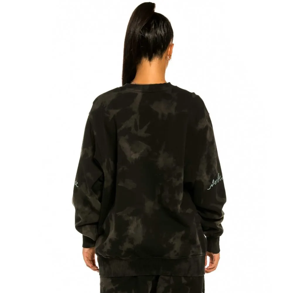 SUDADERA UNISEX GRIMEY "DAY DREAMER" CREWNECK  BLEACHED BLACK | SPRING 22