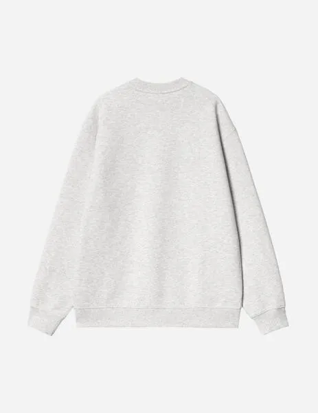 SUDADERA W' CARHARTT SWEAT  ASH HEATHER / DUSTY R