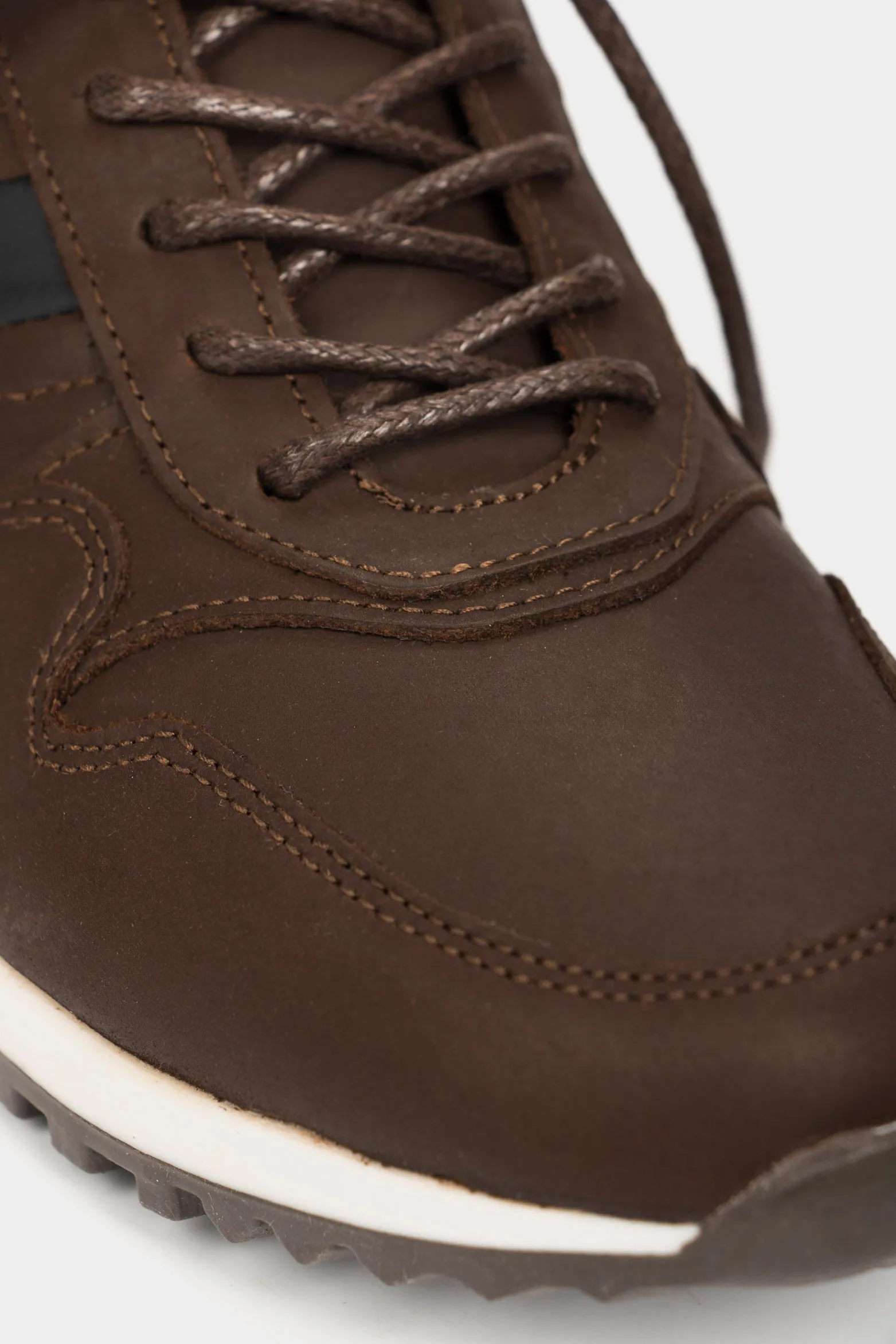 Tenis romeo de cuero para hombre efecto envejecido Cafe