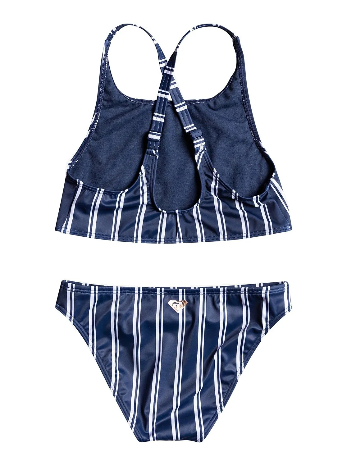 TRAJE DE BAñO ROXY JUST GOOD VIBES CROPTOP BICO  XBKW/MOOD INDIGO S AT DOWN STRIPE V  GIRL´S