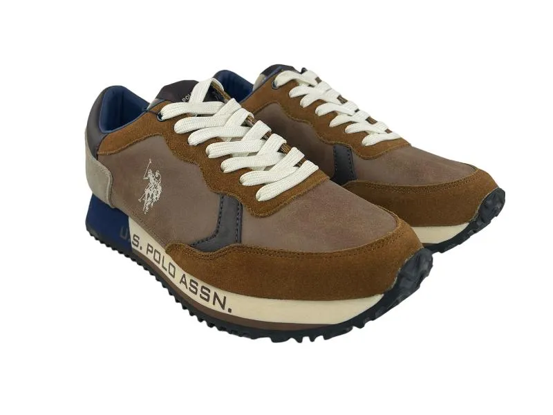 U. S. POLO ASSN. | SNEAKERS (ZAPATILLAS) DE HOMBRE ECOPIEL Y ECOANTE MARRóN STAFFORD