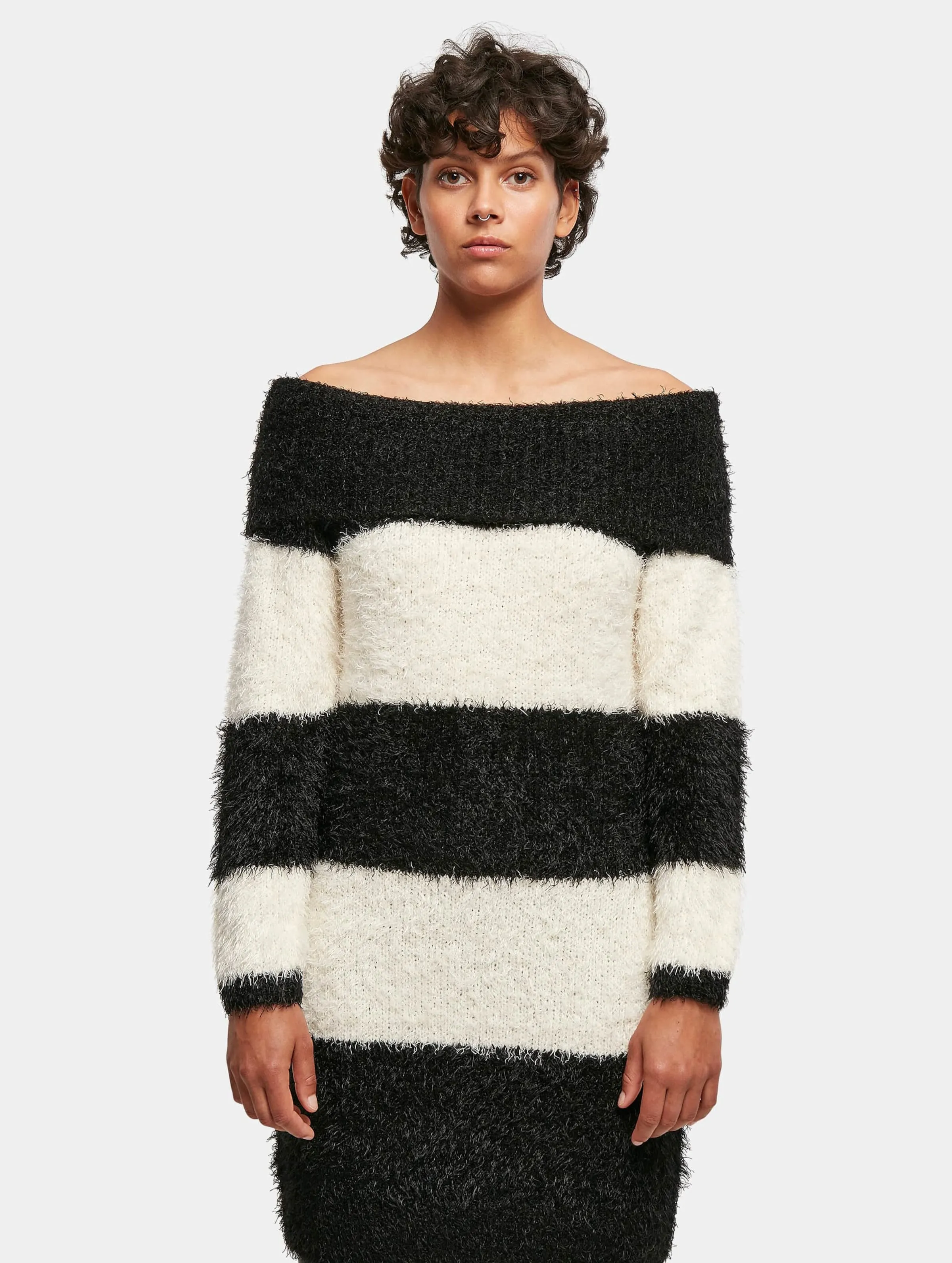 Urban Classics Ladies Off Shoulder Feather