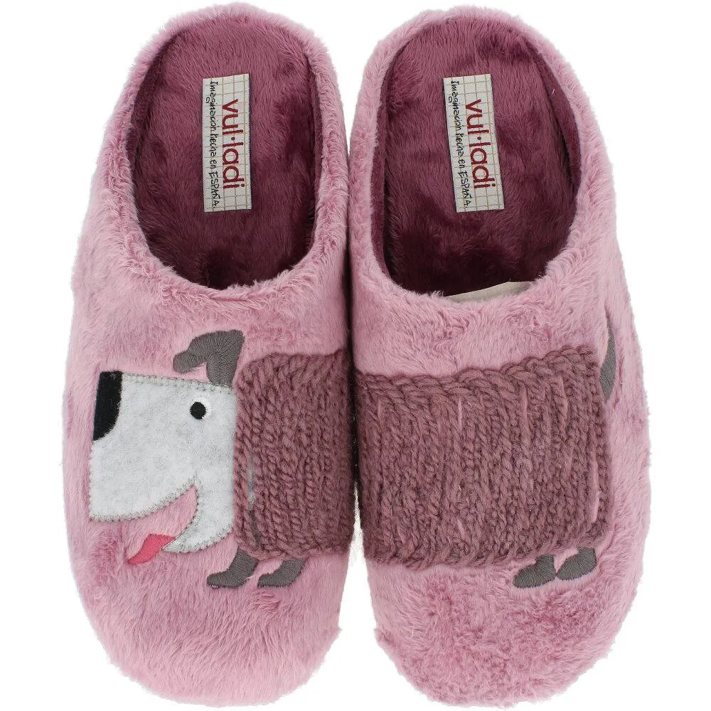 VUL LADI  ZAPATILLAS DE CASA MUJER PERRO MAQUILLAJE