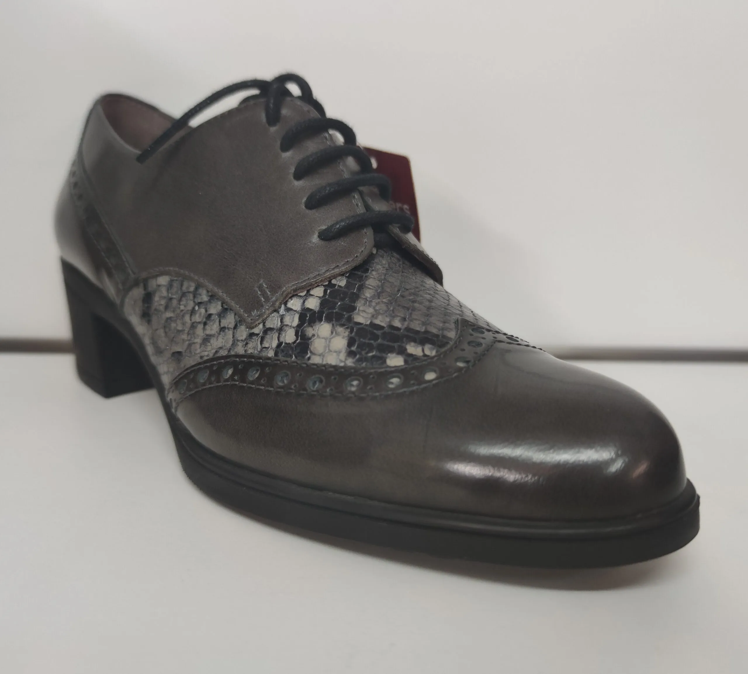 WONDERS G4051 ZAPATOS OXFORD PIEL ANTRACITA