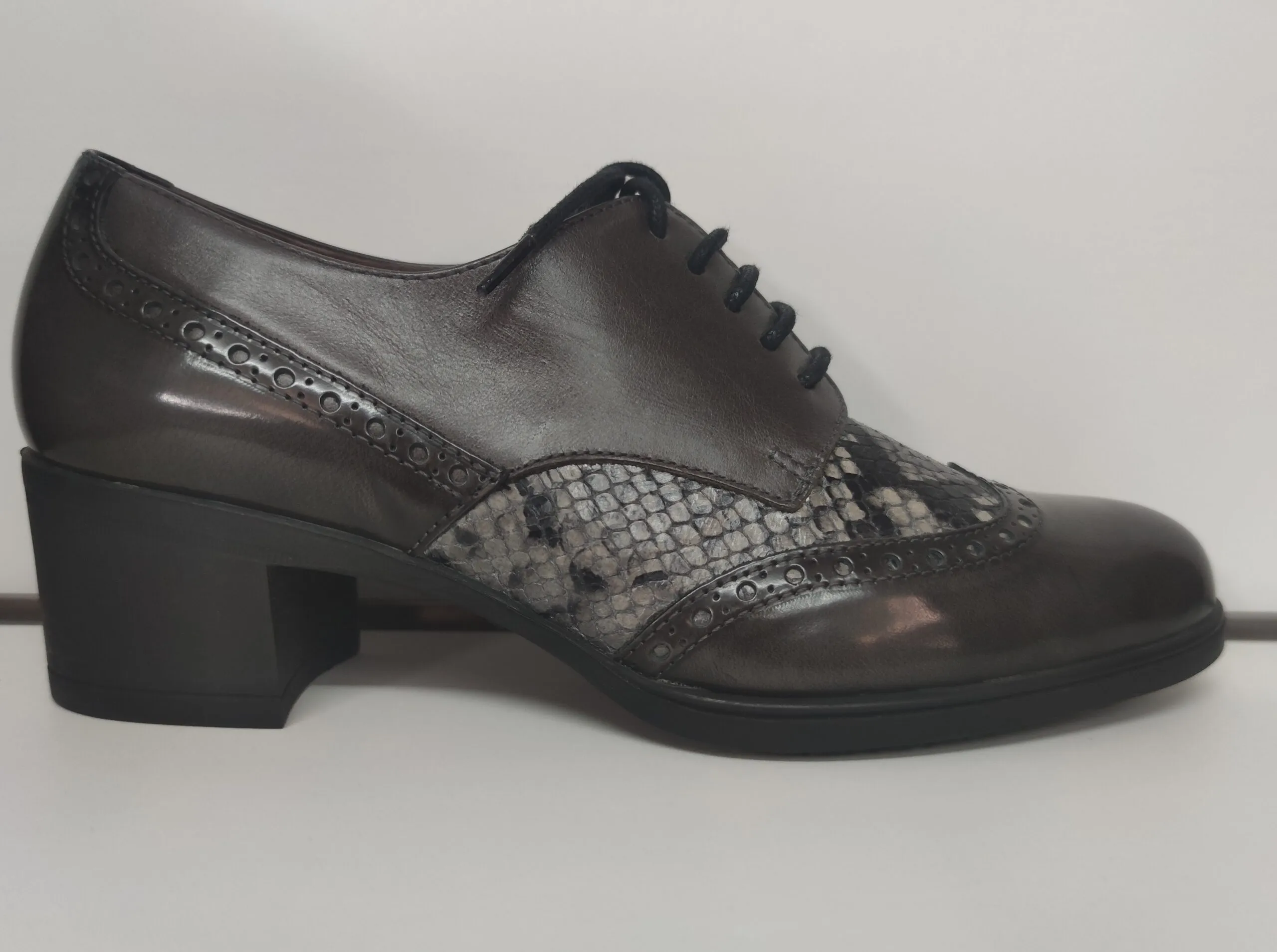 WONDERS G4051 ZAPATOS OXFORD PIEL ANTRACITA