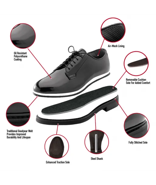 ZAPATO ROTHCO UNIFORM HIGLOSS OXFORD NEGRO