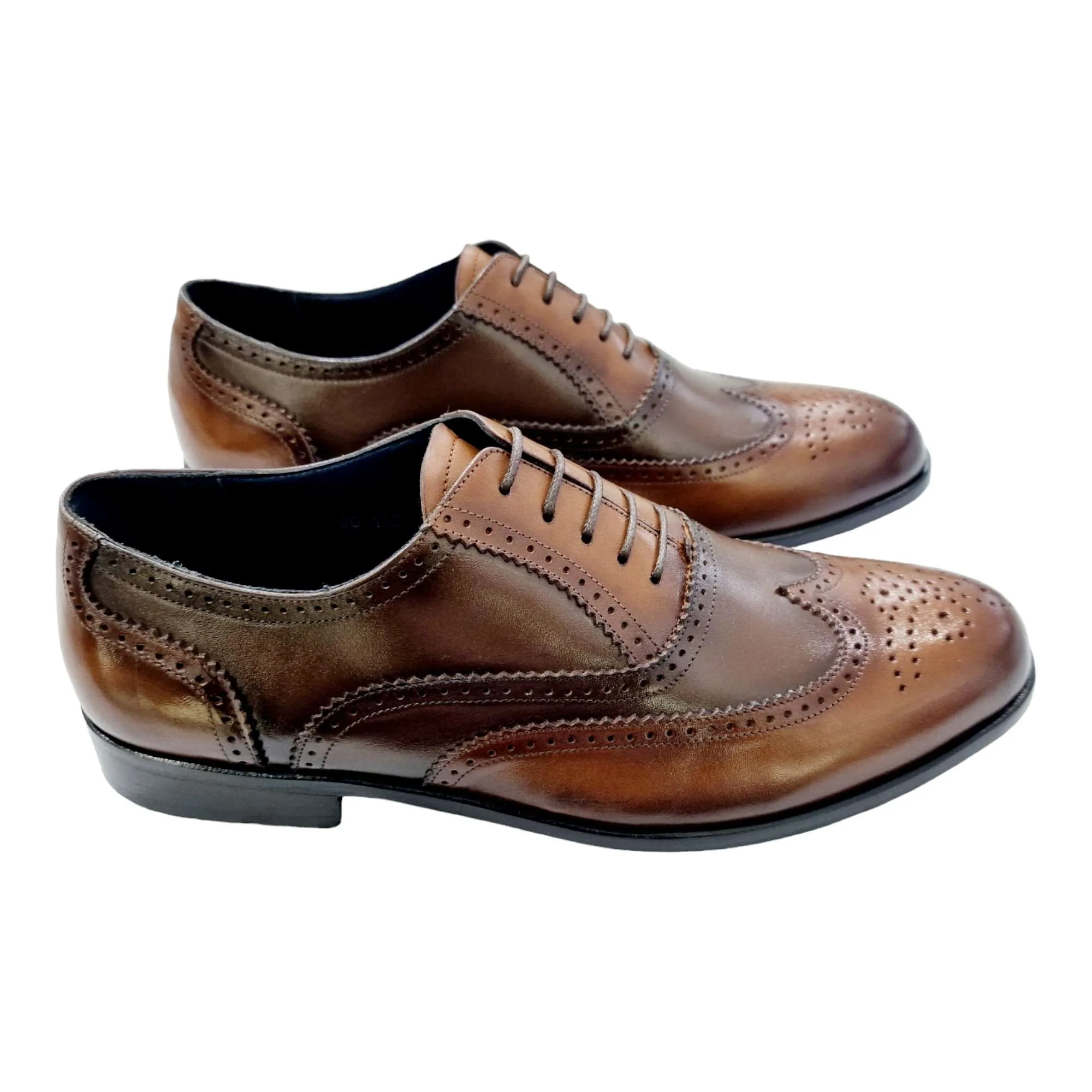 ZAPATOS DE VESTIR HOMBRE BLUCHER OXFORD BICOLOR CUERO