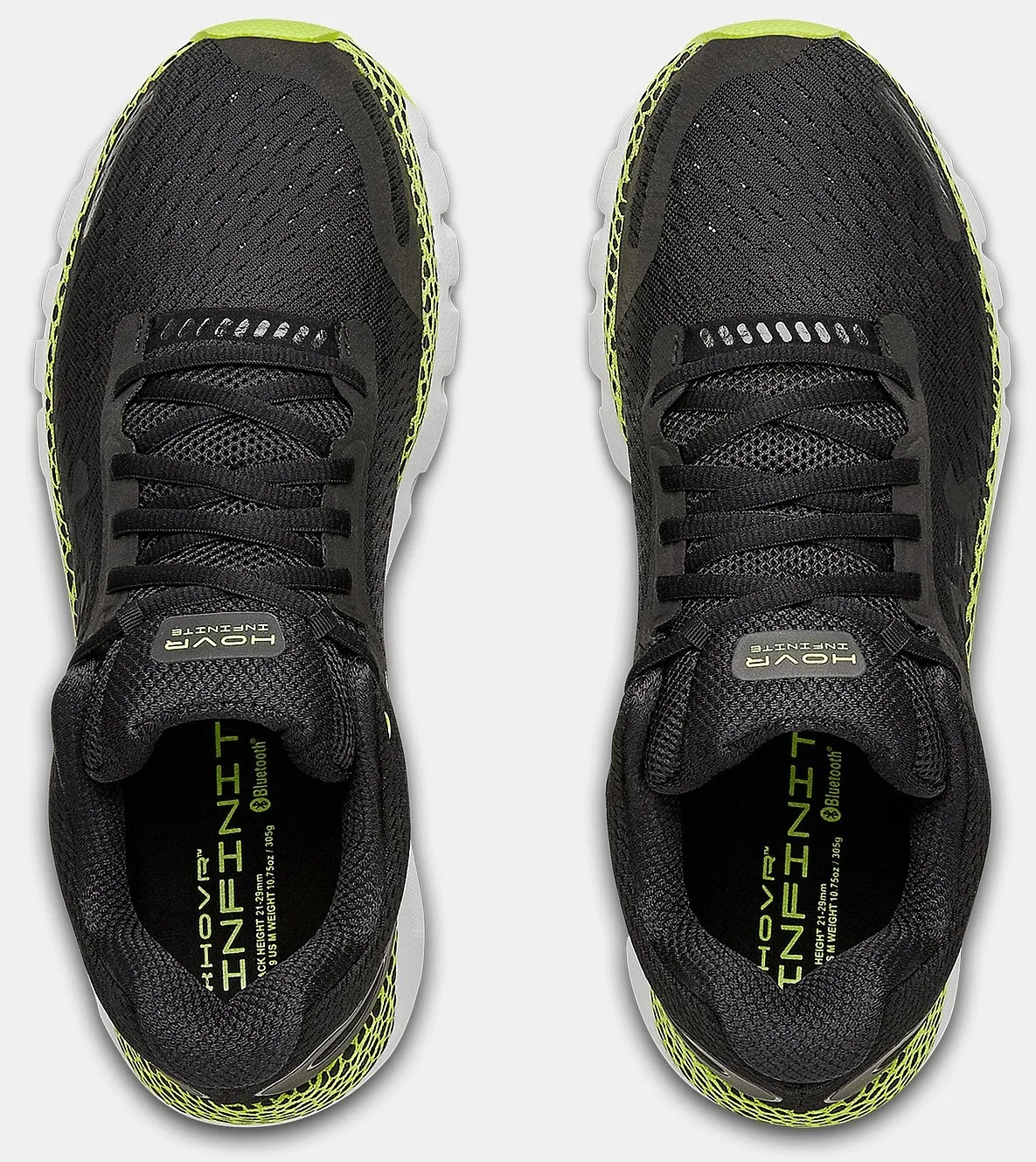 ZAPATOS UNDER ARMOUR HOVR INFINITE 2  002/BLACK/GREEN CITRINE/BLACK  MEN´S