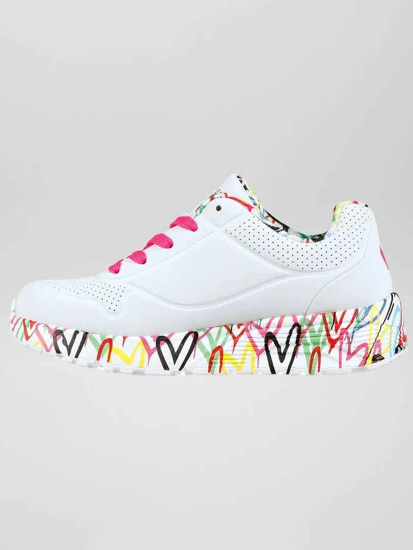 ZAPATOS 'SKECHERS STREET¿ UNO LITE  LOVELY LUV'  BLANCO